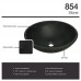 854 Honed Basalt Black Granite Vessel Sink - B009O8DNJE